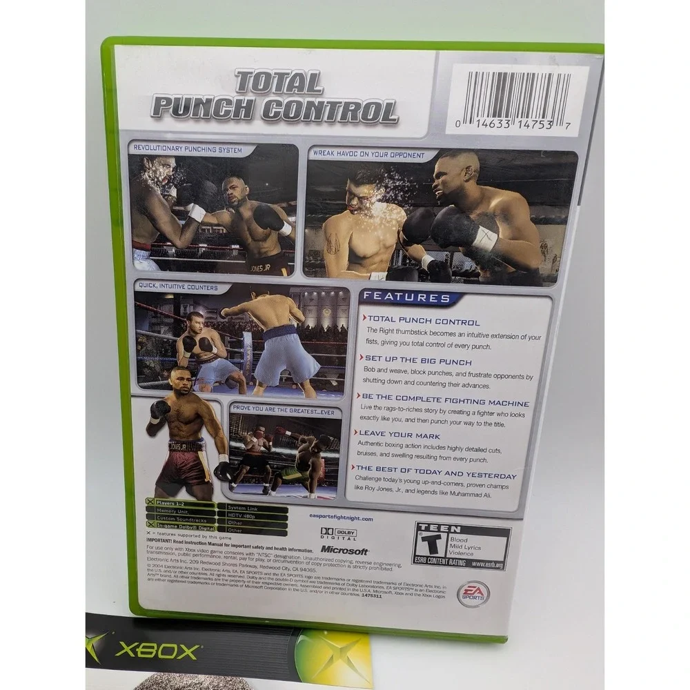 Fight Night 2004 (Microsoft Xbox, 2004) Original OG Xbox Complete Near Mint